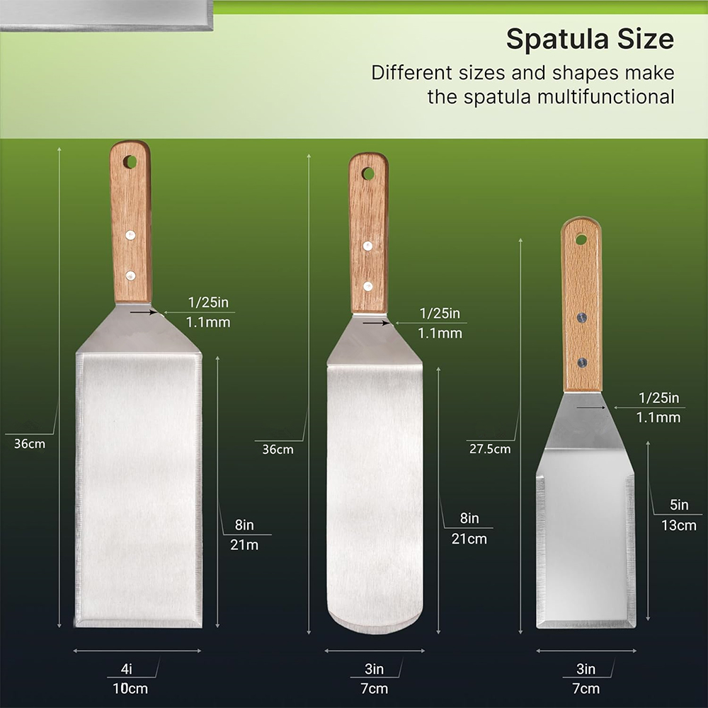 Zestaw metalowych szpatułek LM – Okonomiyaki Spatula recenzja i cena