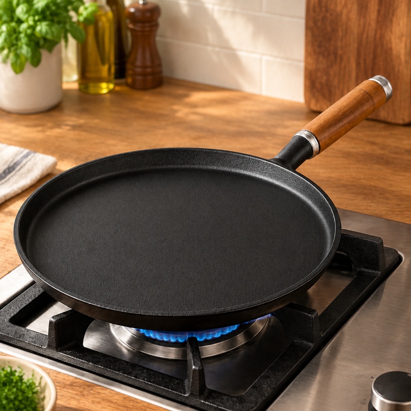 Wytrzymała patelnia z żeliwa,  – Egg Waffle Pan recenzja i cena